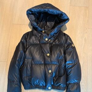 Versace Signature Logo Puffer Jacket w/ Gold Hardware. Italian size 36/XS